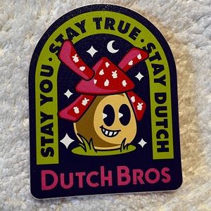 Mushroom Dutch Bros Sticker